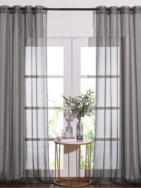 New NICETOWN Dark Grey Sheer Curtains W54 × L90